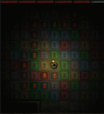 长生劫第四关金木水火土的字顺序不一样1