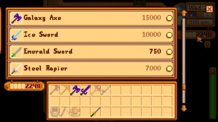 星露谷物语前期哪些武器好用2