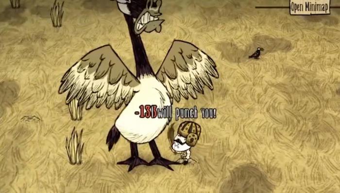 饥荒麋鹿鹅怎么打1