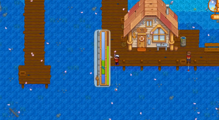 星露谷物语斜着钓鱼怎么钓1