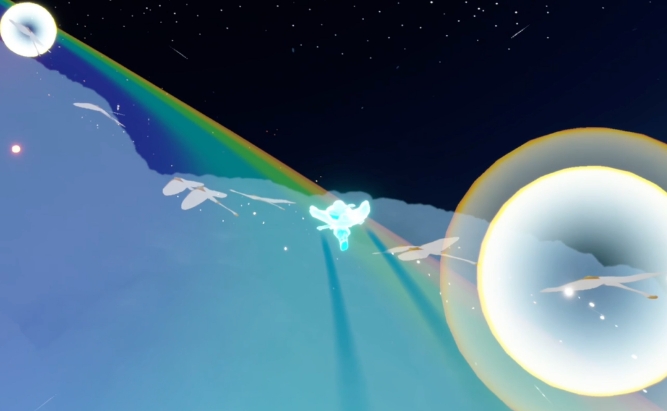 光遇怎么放可以走的彩虹1