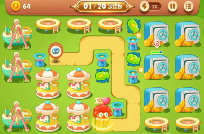 保卫萝卜3游乐场29关怎么过1