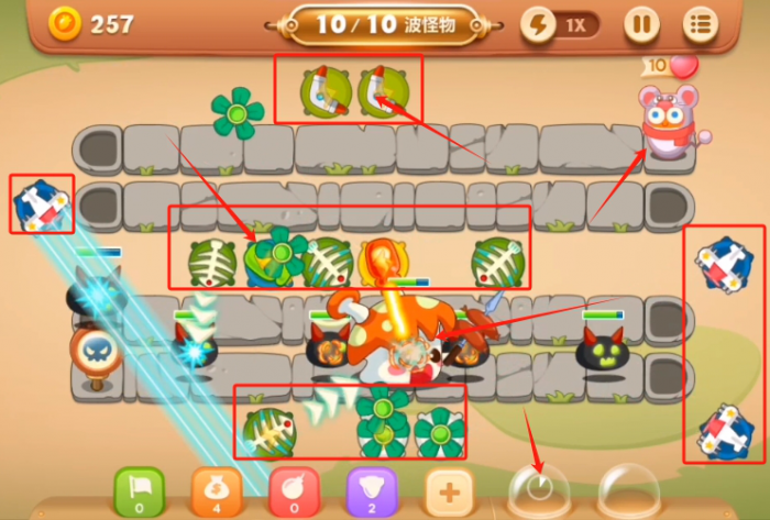 保卫萝卜3集市篇第四十八关怎么完美通过2