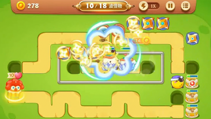 保卫萝卜3游乐场第4关怎么过3