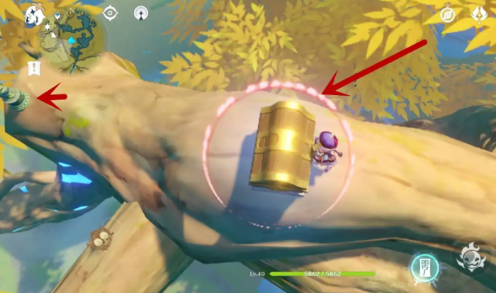 原神南天门大树上宝箱怎么解封1