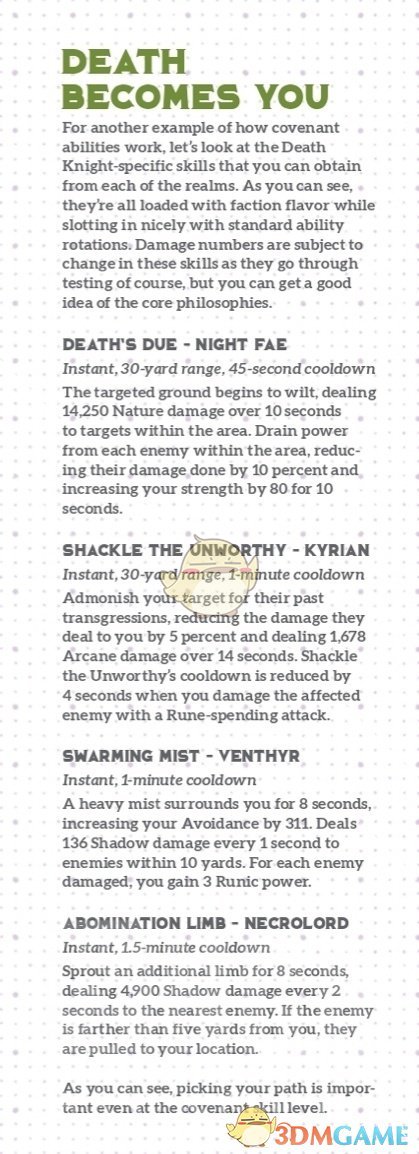 《魔兽世界》DK盟约技能介绍1