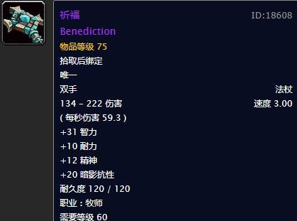 《魔兽世界》怀旧服做祈福的饰品是什么3