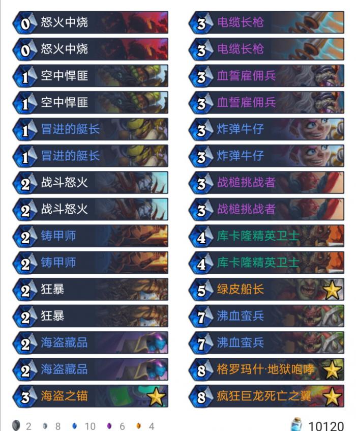 《炉石传说》外域的灰烬激怒战卡组构筑1