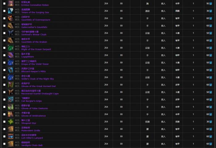 魔兽世界寒冰纹章换哪些装备2