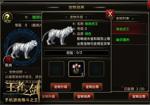 王者之剑宠物有什么用2