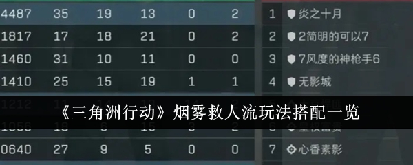 三角洲行动烟雾救人流玩法怎么搭配1