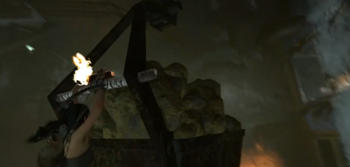 古墓丽影燃烧瓶怎么通过水流1