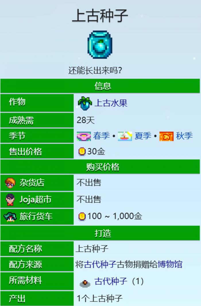 星露谷物语古代种子怎么获得2