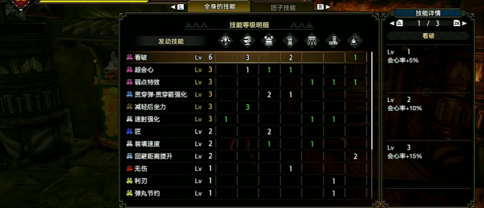 怪物猎人曙光轻弩怎么堆会心1