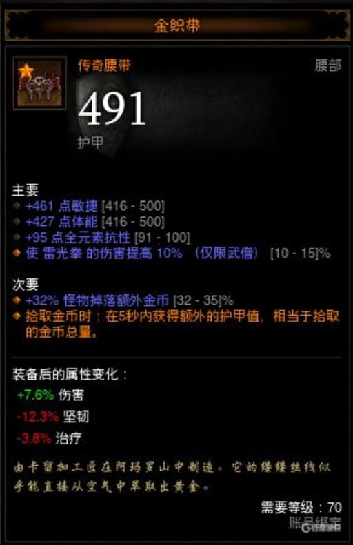 暗黑破坏神3金织带怎么获得?1