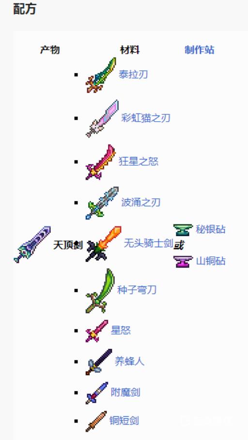 泰拉瑞亚中天鼎剑的数字编号是多少?3