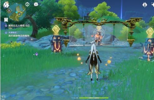 原神荻花洲三个柱子怎么同时点亮2