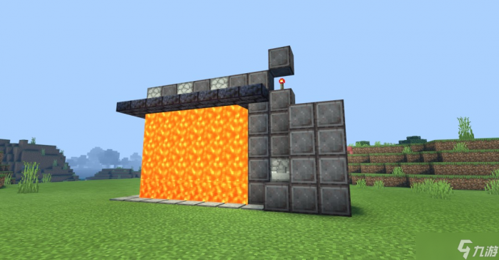 《我的世界》全自动按钮岩浆门建造教学21