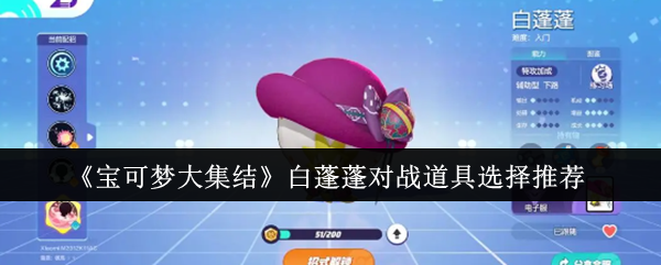 宝可梦大集结白蓬蓬对战道具是什么1