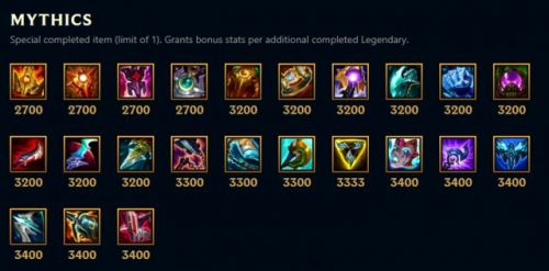 英雄联盟S11神话装备出装攻略1