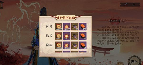 阴阳师夜行荒河阵容怎么搭配1