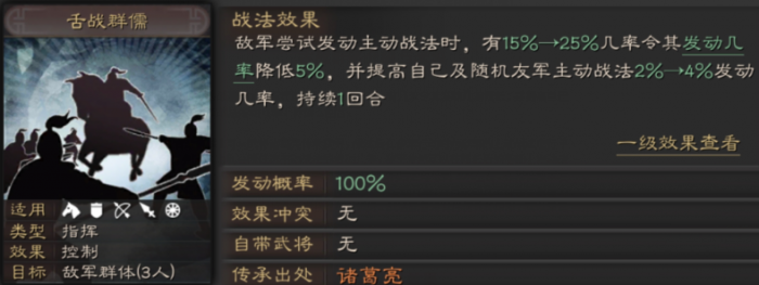 三国志战略版舌战群儒怎么用1