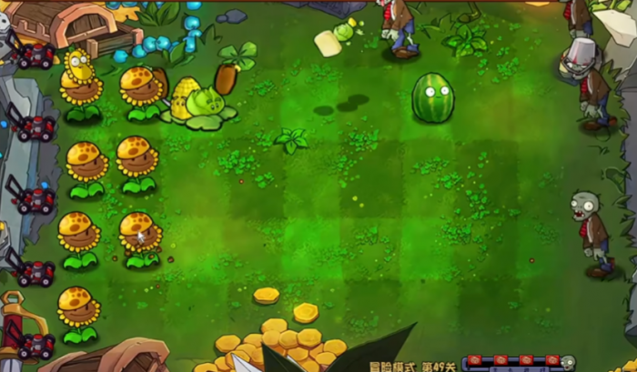 植物大战僵尸49关怎么过1